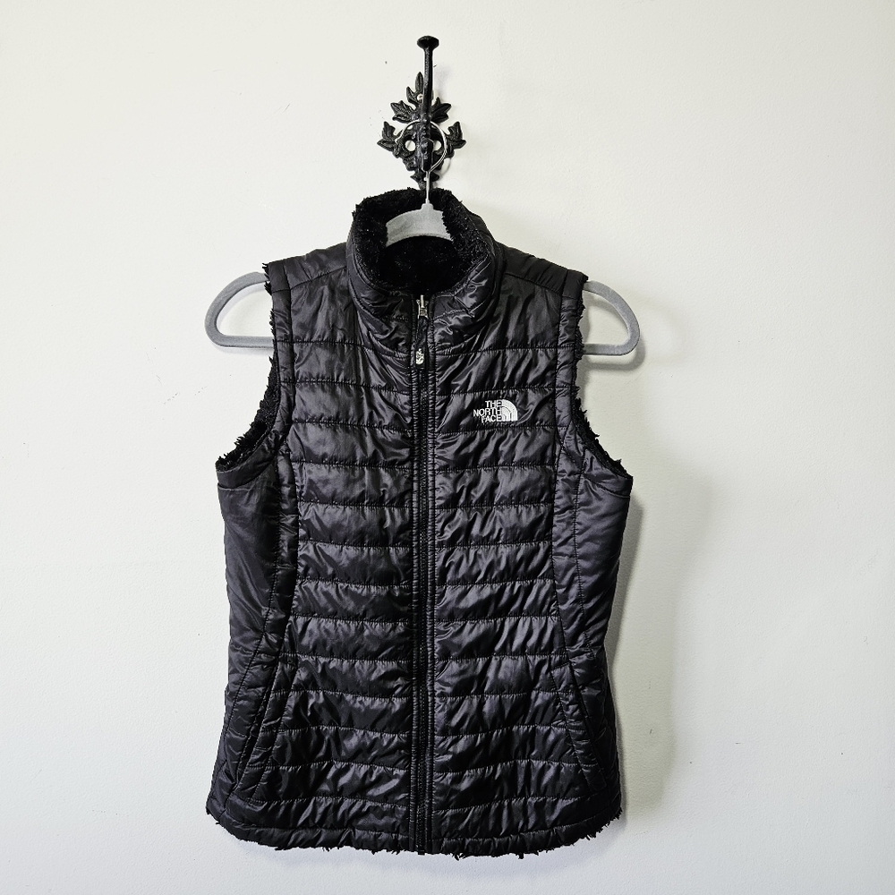 The North Face Mossbud Vest Girls Size L 14/16 Black Reversible